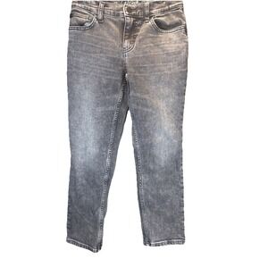 Cat & Jack Size 8 SlimBoys FADED Black STRAIGHT Leg ADJUSTABLE Waist DENIM Jeans